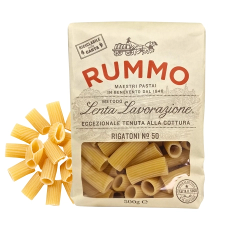 Makaron Rummo Rigatoni N°50 z Semoliny Durum 500g - włoska klasyka z Benevento